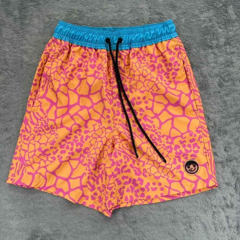 NEFF Men’s Daily Animal Hot Tub Board Shorts Unlined Bright Vibrant
